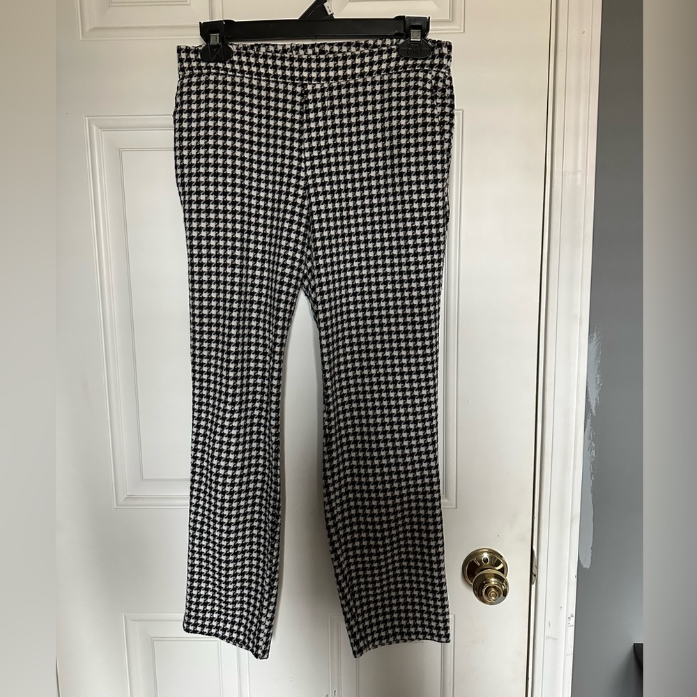Black & White Patterned Dress Pants